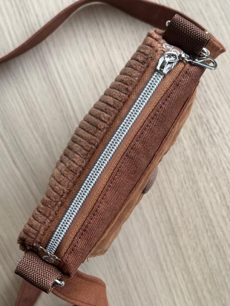 "Flickenwerk I mit Tasche" - MOKKABRAUN